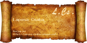 Laposa Csaba névjegykártya