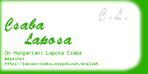 csaba laposa business card